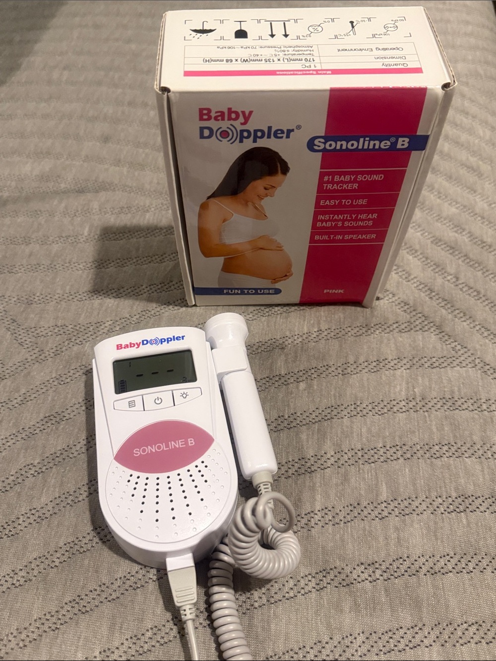 Sonoline B Fetal Doppler - Pink